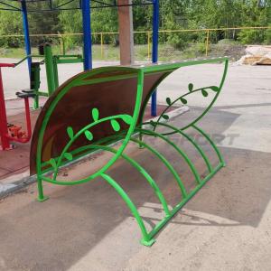 Купить Велопарковка крытая, с веточкой, цв. зеленый в Давлеканове 