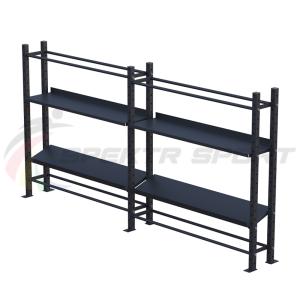 Купить Модульный стеллаж для гантелей, гирь и медболов 3780х430х1950 (2 секции) в Давлеканове 